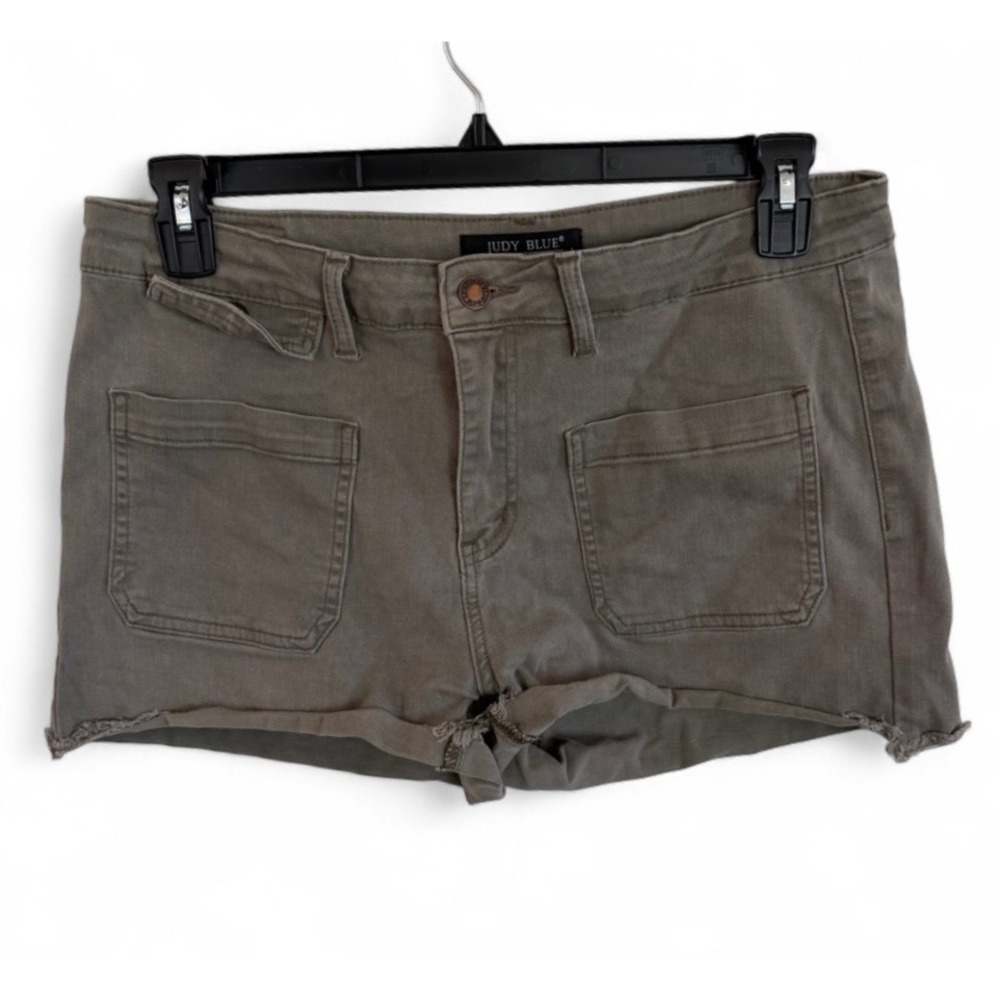 Judy Blue Olive Green Utility Shorts Rolled Hem JB1571-SF Size 31